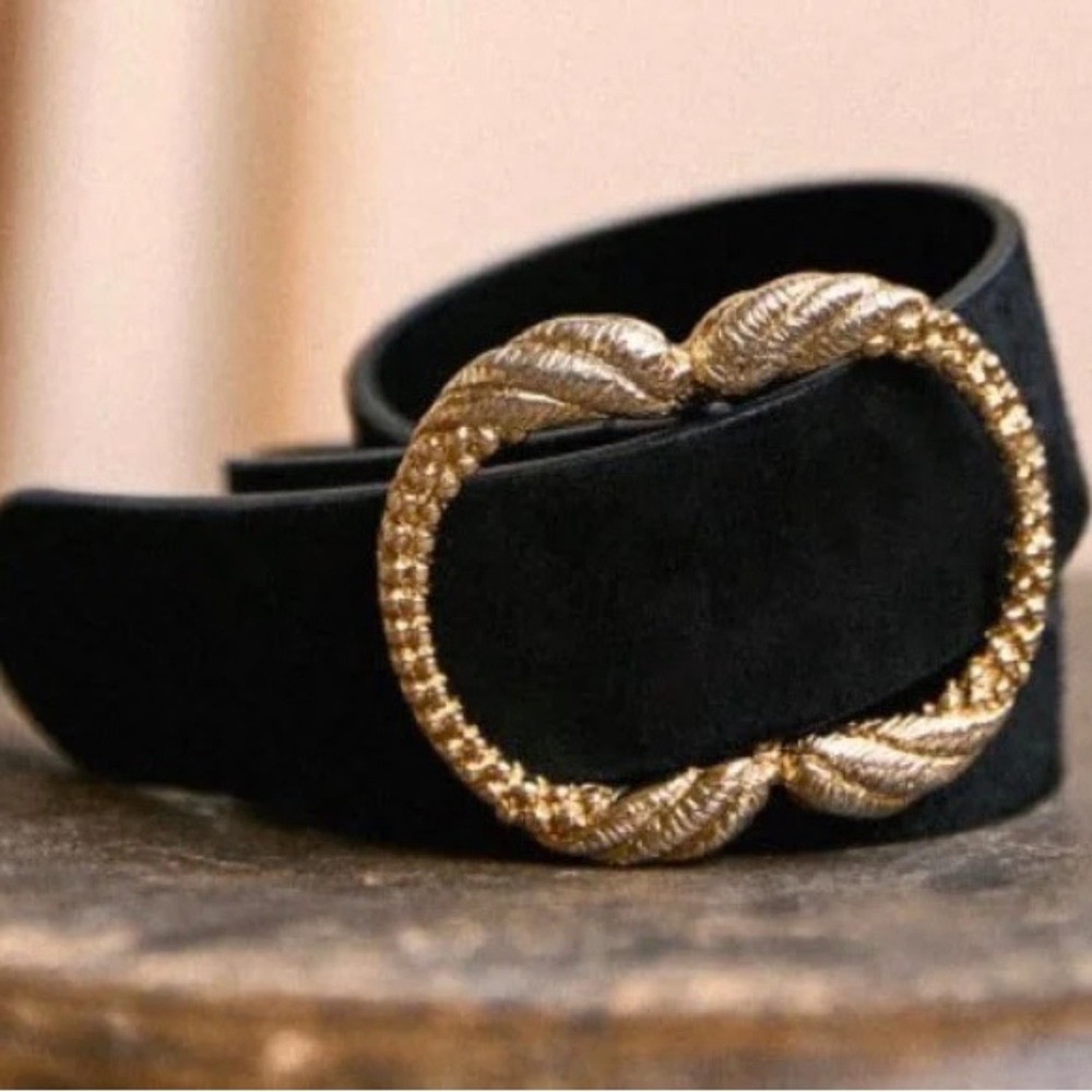 Sezane Artemis Belt Intense Black Size 80cm